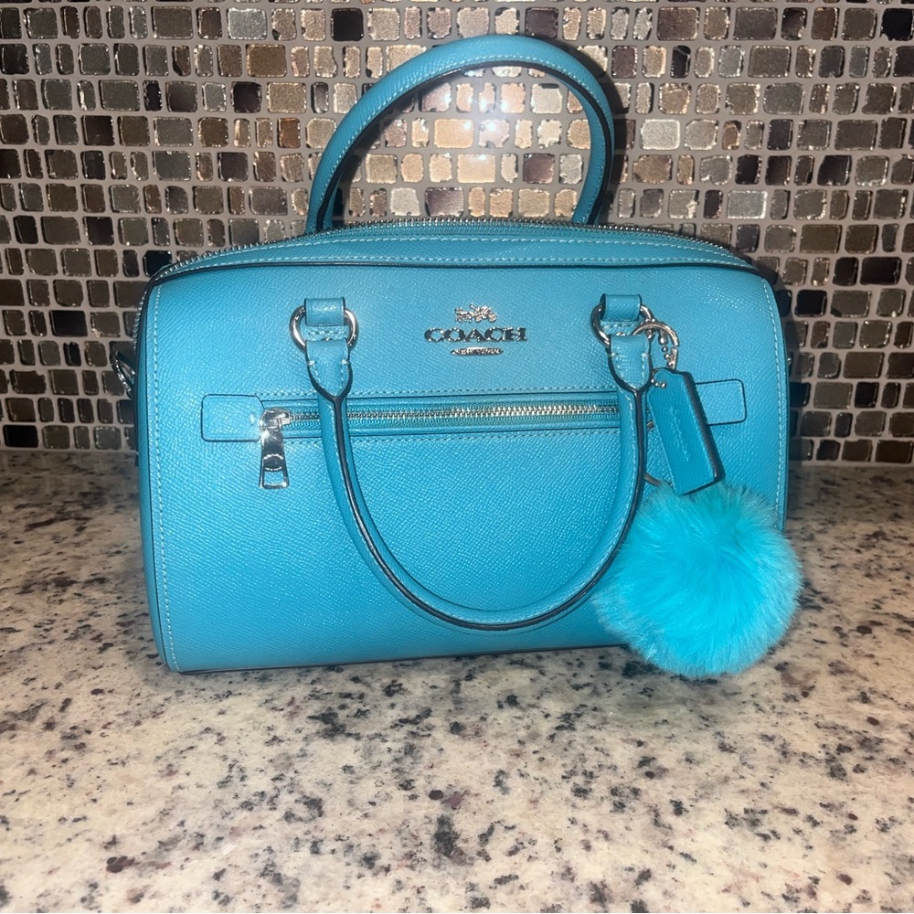 Blue coach purse barley used